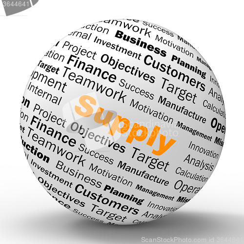 Image of Supply Sphere Definition Shows Goods Provision Or Product Demand