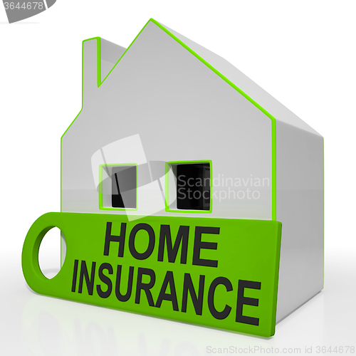 Image of Home Insurance House Shows Premiums And Claiming