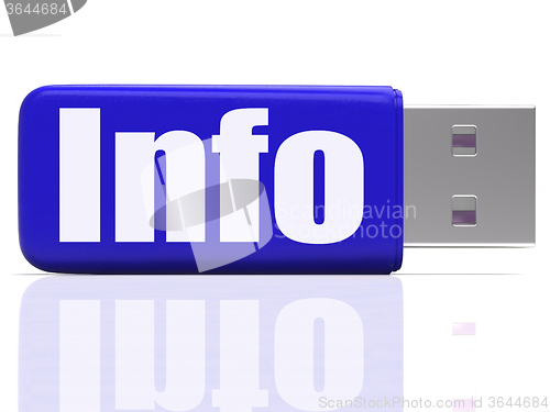 Image of Info Pen drive Means Customer Support And Assistance