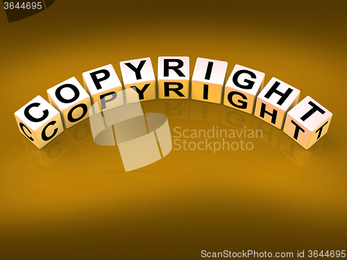 Image of Copyright Blocks Show Patent and Trademark for Protection