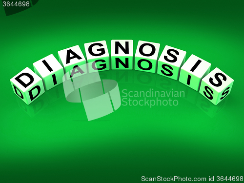 Image of Diagnosis Blocks Mean to Analyze Discover Determine and Diagnose