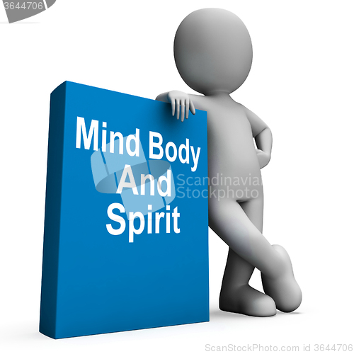 Image of Mind Body And Spirit Book With Character Shows Holistic Books