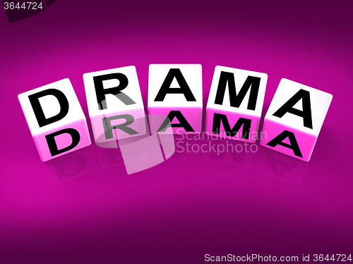 Image of Drama Blocks Indicate Dramatic Theater or Emotional Feelings