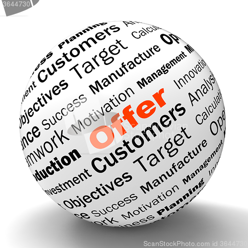 Image of Offer Sphere Definition Shows Special Prices Or Promotions
