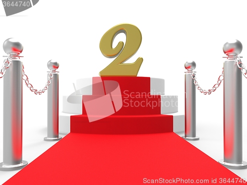 Image of Golden Two On Red Carpet Shows Movies Awards Or Second Place