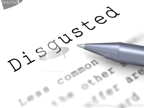 Image of Disgusted Word Shows Appalled Offended Or Revolted