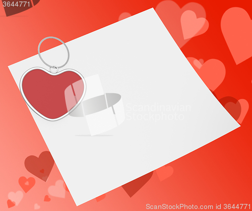 Image of Heart Clip On Note Means Affection Note Or Love Message