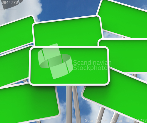 Image of Blank Sign Shows Copyspace For Message