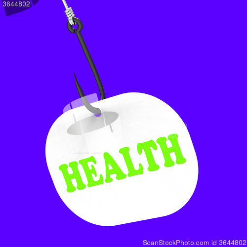 Image of Health On Hook Shows Medical Care Or Wellbeing
