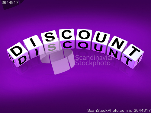 Image of Discount Blocks Show Discounts Reductions and Percent Off