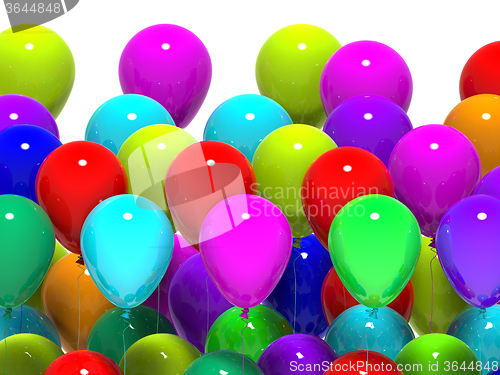 Image of Colourful Balloons Show Party Celebration Or Carnival