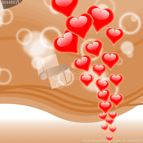 Image of Hearts On Background Means Romance Love And Passion