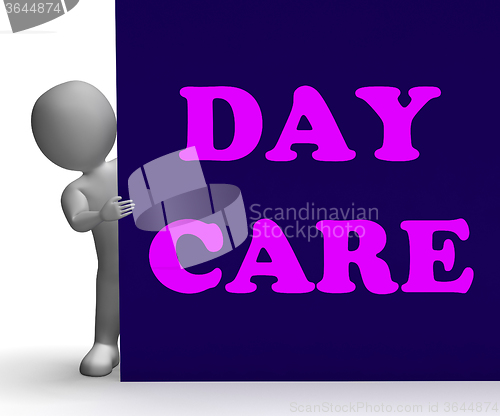 Image of Day Care Sign Shows Day Care Centre