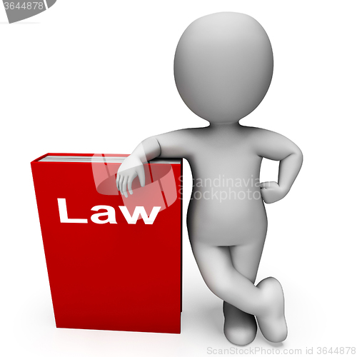 Image of Law Book And Character Shows Books About Legal Justice