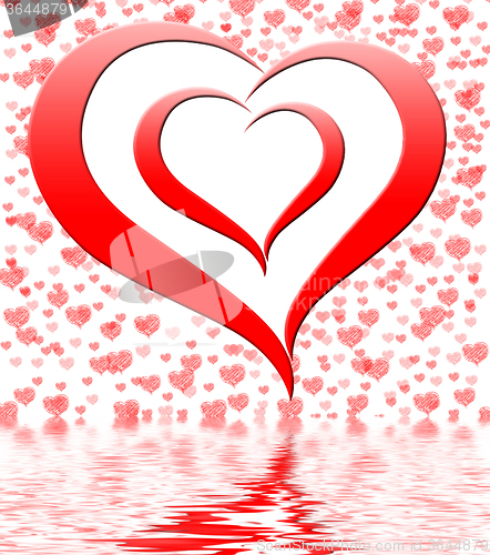 Image of Heart On Background Displays Dating Engagement And Wedding