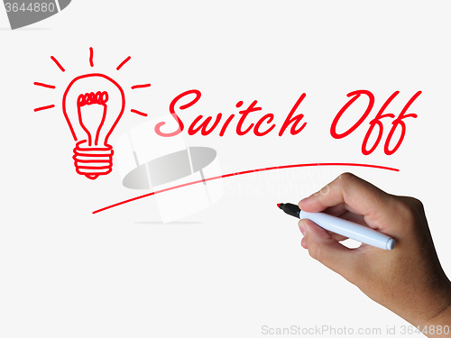 Image of Switch Off Lightbulb Refers to Switching or Turning