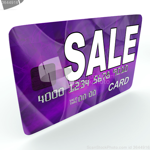 Image of Sale On Credit Debit Card Shows Offer Bargain Promotion