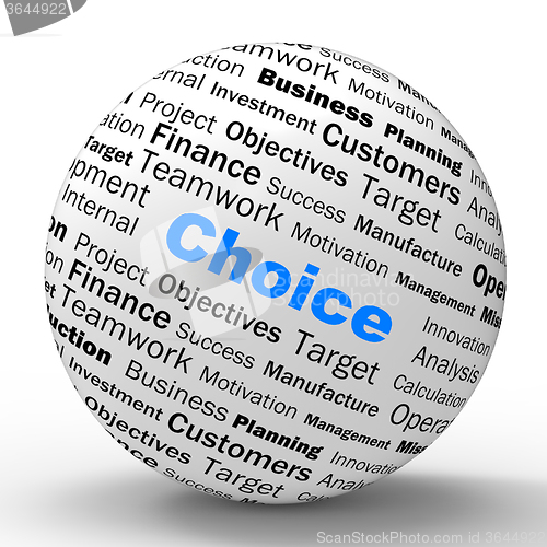 Image of Choice Sphere Definition Shows Confusion Or Dilemma