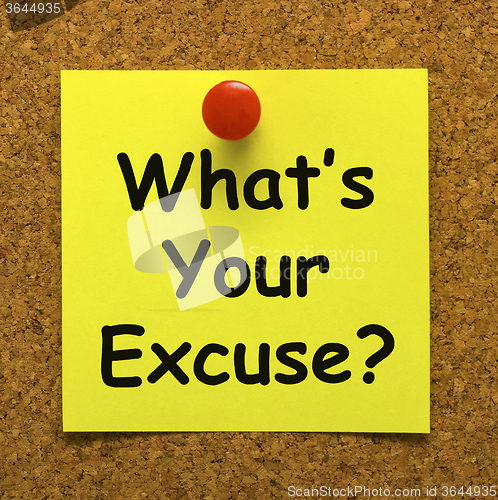 Image of What\'s Your Excuse Means Explain Procrastination