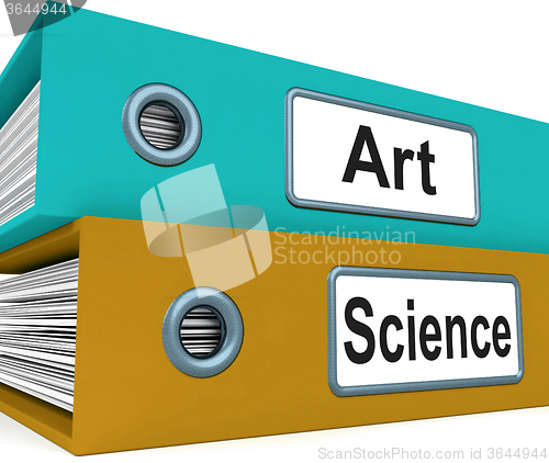 Image of Art Science Folders Mean Humanities Or Sciences