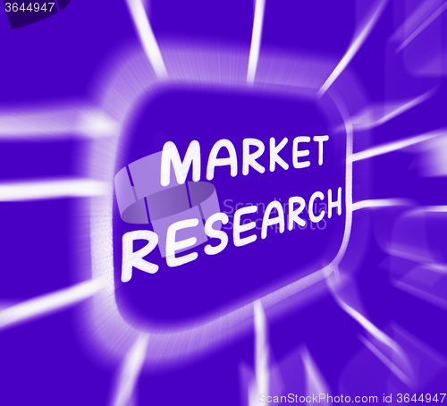 Image of Market Research Diagram Displays Researching Consumer Demand And