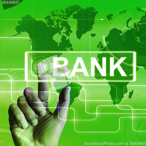 Image of Bank Map Displays Online and Internet Banking