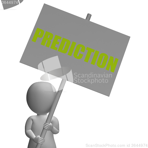 Image of Prediction Protest Banner Shows Special Forecast And Business Ev