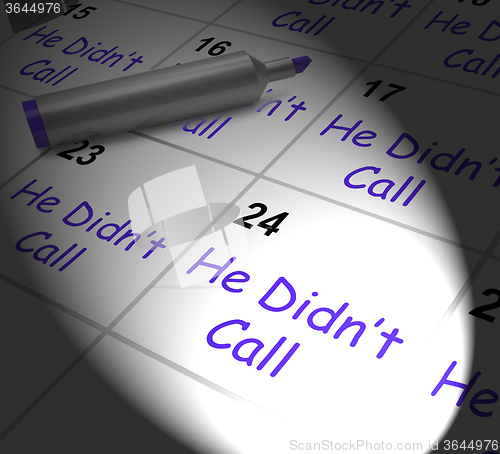 Image of He Didnt Call Calendar Displays Disappointment From Love Interes