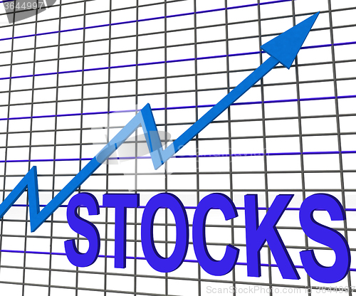 Image of Stocks Chart Graph Shows Increase Investment Earnings