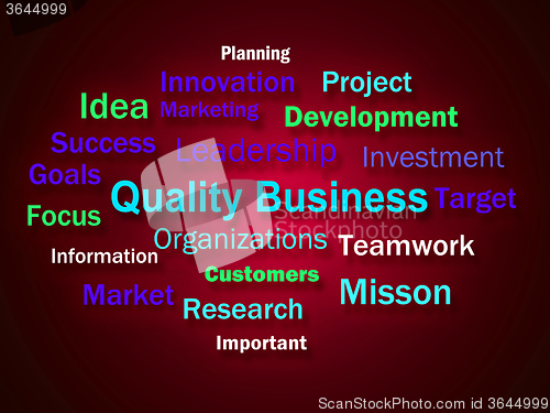 Image of Quality Business Brainstorm Means Excellent Company Reputation