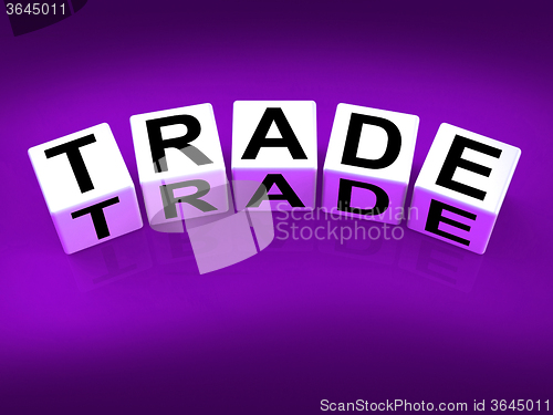 Image of Trade Blocks Show Trading Forex Commerce and Industry