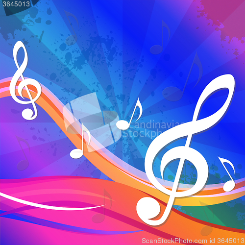 Image of Treble Clef Background Means Artistic And Creative Design