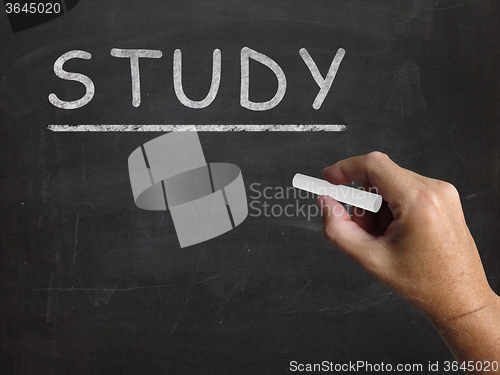 Image of Study Blackboard Means Gathering And Analysing Information