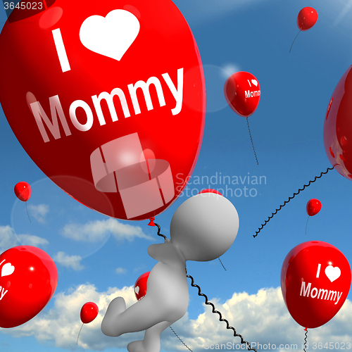 Image of I Love Mommy Balloons Shows Affectionate Feelings for Mother