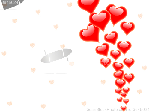 Image of Hearts On Background Show Romance Passion And Love
