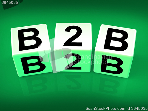 Image of B2B Blocks Refer to Business Commerce or Selling