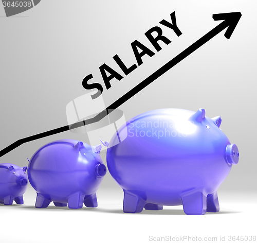 Image of Salary Arrow Shows Pay Rise For Workers