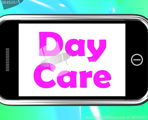 Image of Day Care On Phone Shows Children\'s Or Toddlers Play