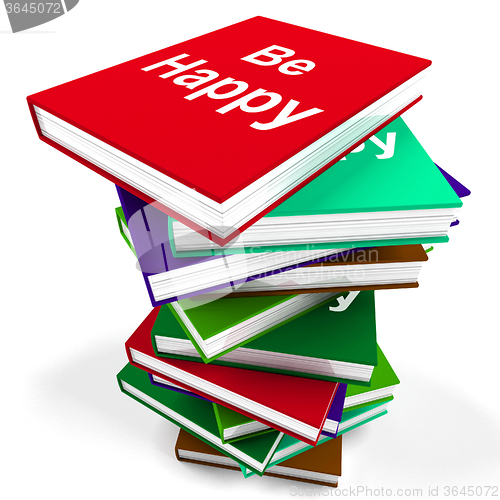 Image of Be Happy Book Means Advice on Being Happier or Merry