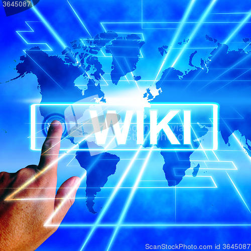 Image of Wiki Map Displays Internet Education and Encyclopaedia Websites