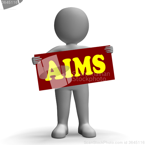 Image of Aims Sign Character Means Aspirations And Goals