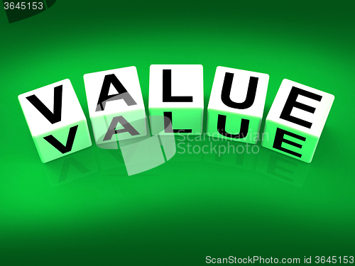 Image of Value Blocks Represent Importance Significance and Worth