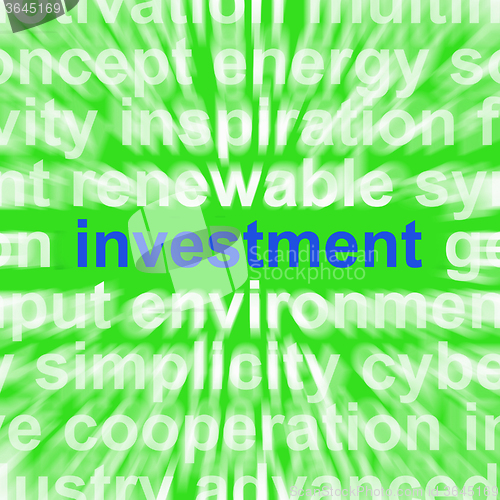 Image of Investment Word Means Lending And Investing For Return