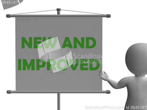 Image of New And Improve Board Shows Innovation And Improvement