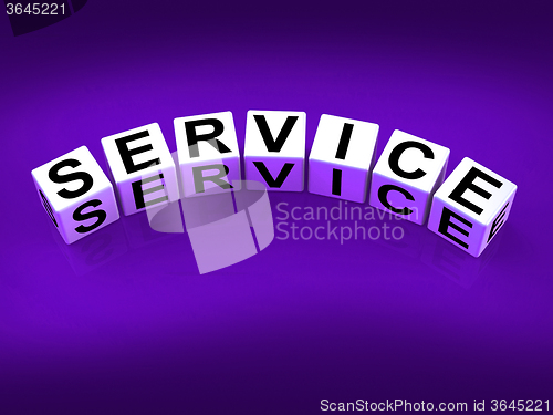 Image of Service Blocks Refer to Assistance Help work or Business