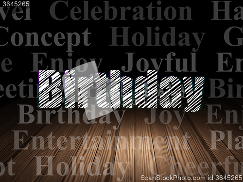 Image of Entertainment, concept: Birthday in grunge dark room
