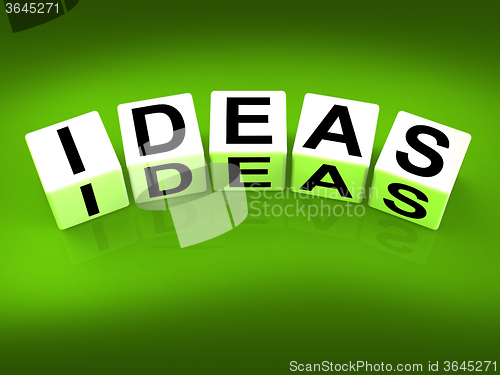Image of Ideas Blocks Mean Thoughts Thinking and Perception