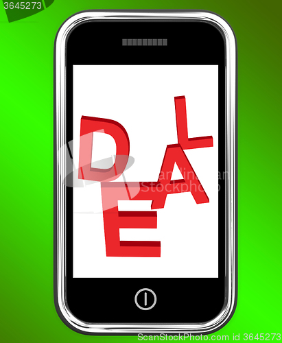 Image of Deal On Phone Showing Agreement Deals Or Contract