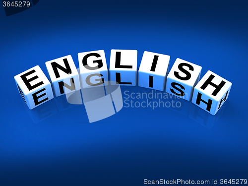 Image of English Blocks Refer to Speaking and Writing Vocabulary from Eng