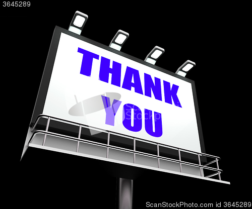 Image of Thank You Sign Refers to Message of Appreciation and Gratefulnes